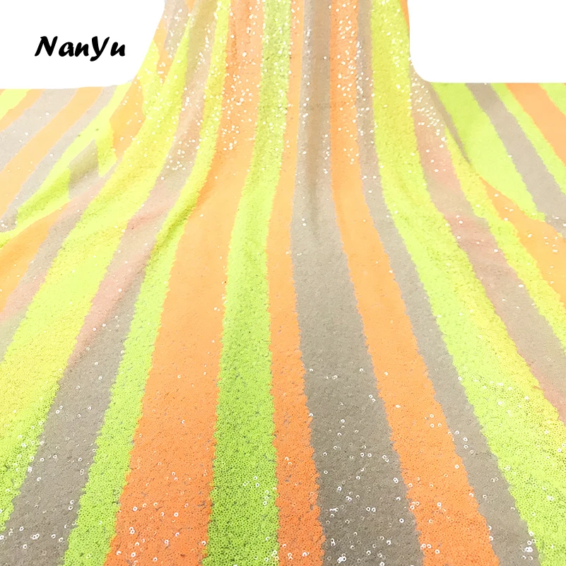 NanYu полупрозрачная разноцветная ткань для свадебного стола с блестками|Кружево| |