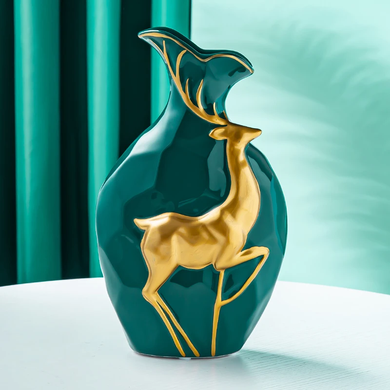 

Ceramic Modern Vase Nordic Luxury Living Room Flower Arrangement Flower Pot Design Chic Decoracao Casa Home Decoration ED50HP