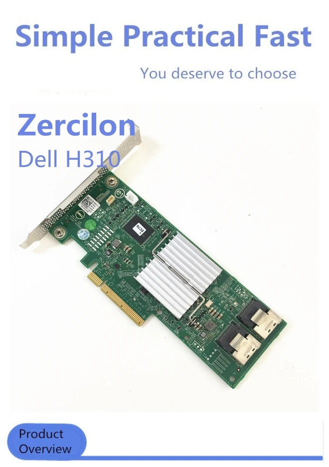 Б/у Dell Perc H310 SATA/SAS HBA контроллер RAID 6 Гбит/с PCIe x8 LSI 9240-8i M1015