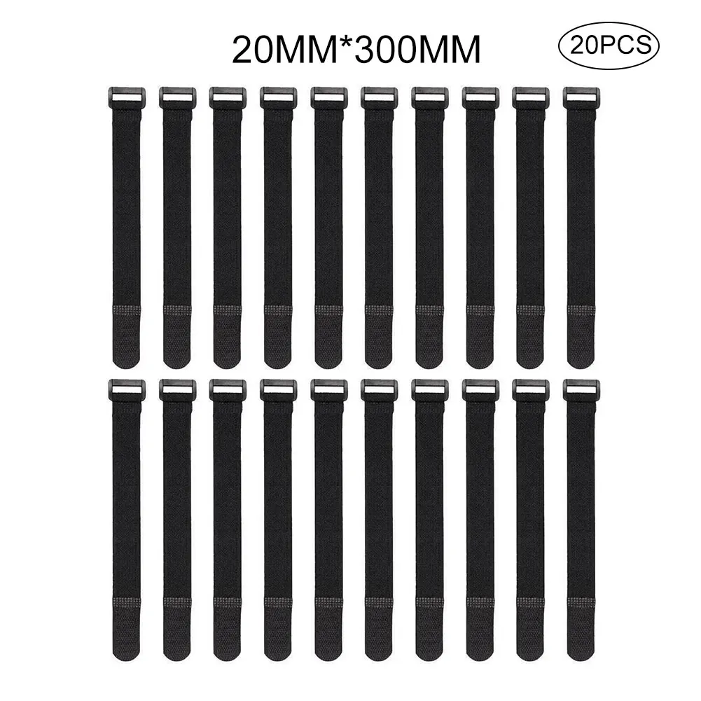 20pcs Fishing Rod Tie Holder Strap Fastening Cable Straps Cable Ties Set Magic Paste Organizer FH99 - Цвет: Коричневый