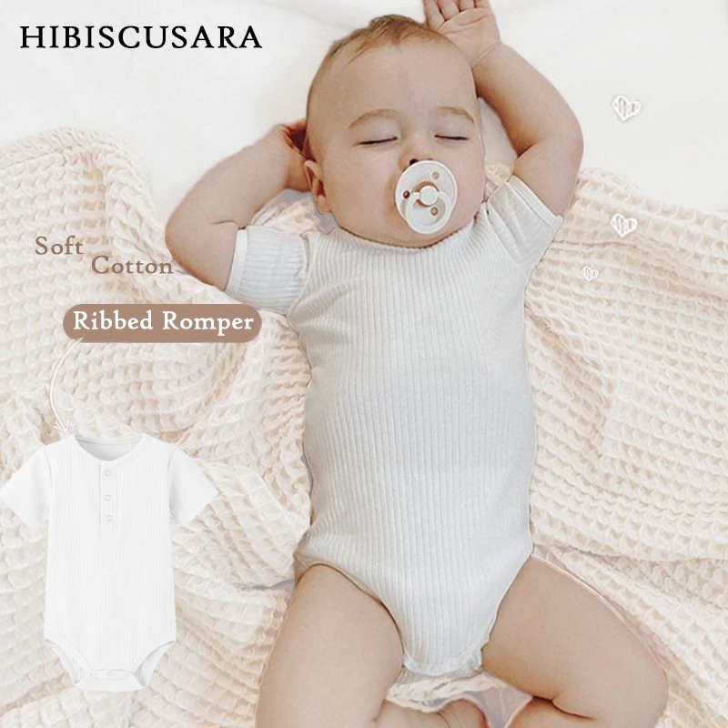 Baby Boy Romper Girl Knit Pajamas Jumpsuit Ribbed Clothes Knitted Stretch Newboron Summer Rompers Playsuit | Детская одежда и