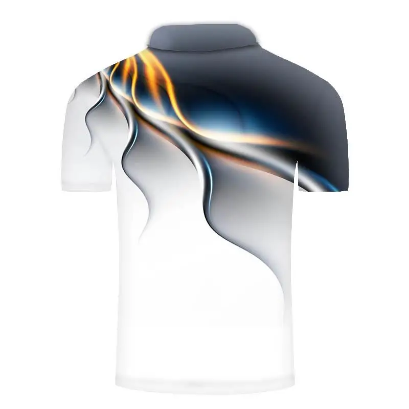 

2020 summer men Polo brands lightning single raindrop printed turn-down collar short sleeves Male Polo Man t-shirts tops