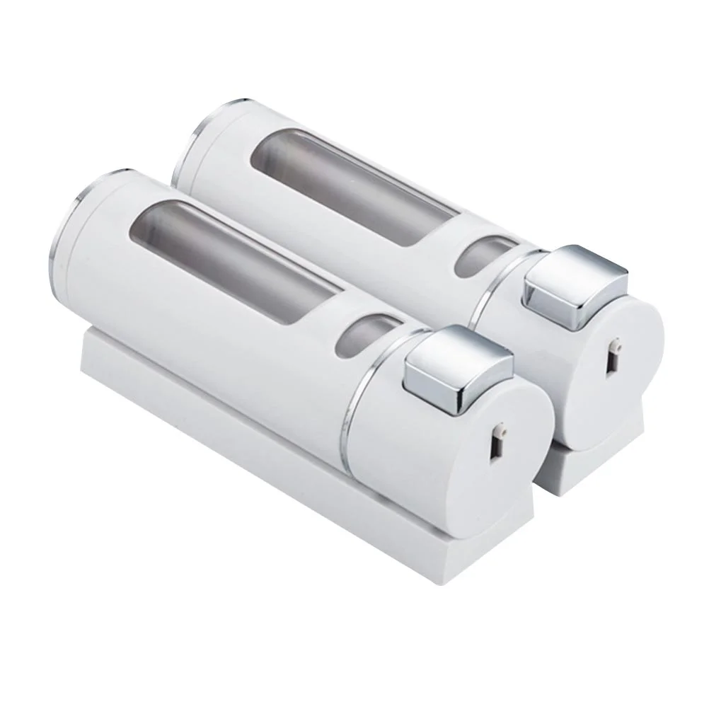 

Bathroom Hand Soap Dispenser Plastic Wall Mounted Liquid Soap Dispenser Double Heads Pump for Bathroom Shower Bath Kitchen