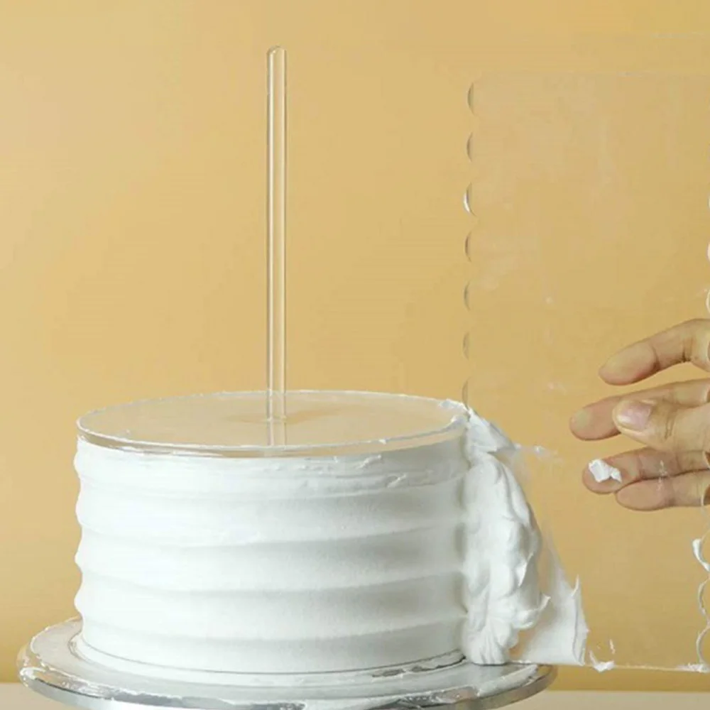 

1 Set 11Pcs Cake Scrapers Cake Discs Acrylic Cake Tools Kit (Transparent)