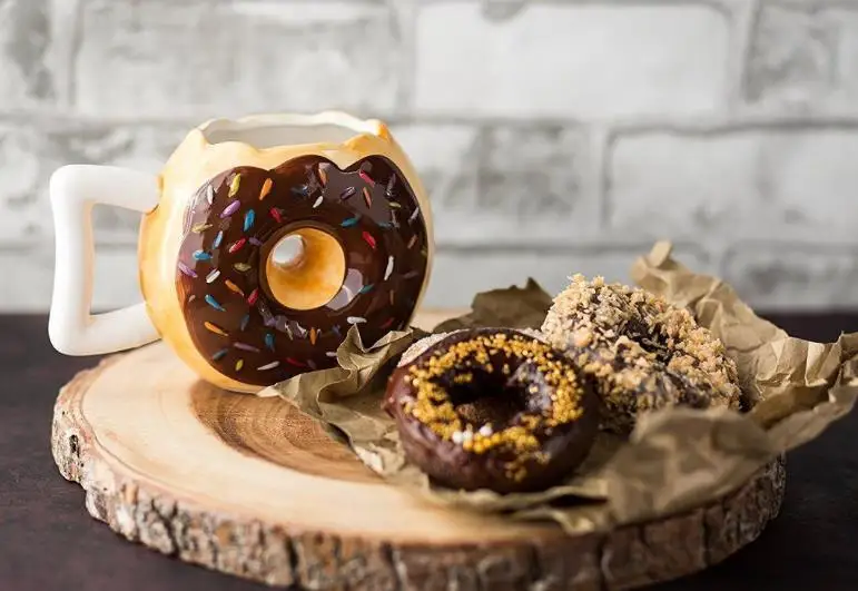Креативные керамические милые кружки пончики чашки для кофе чая молока с ручкой