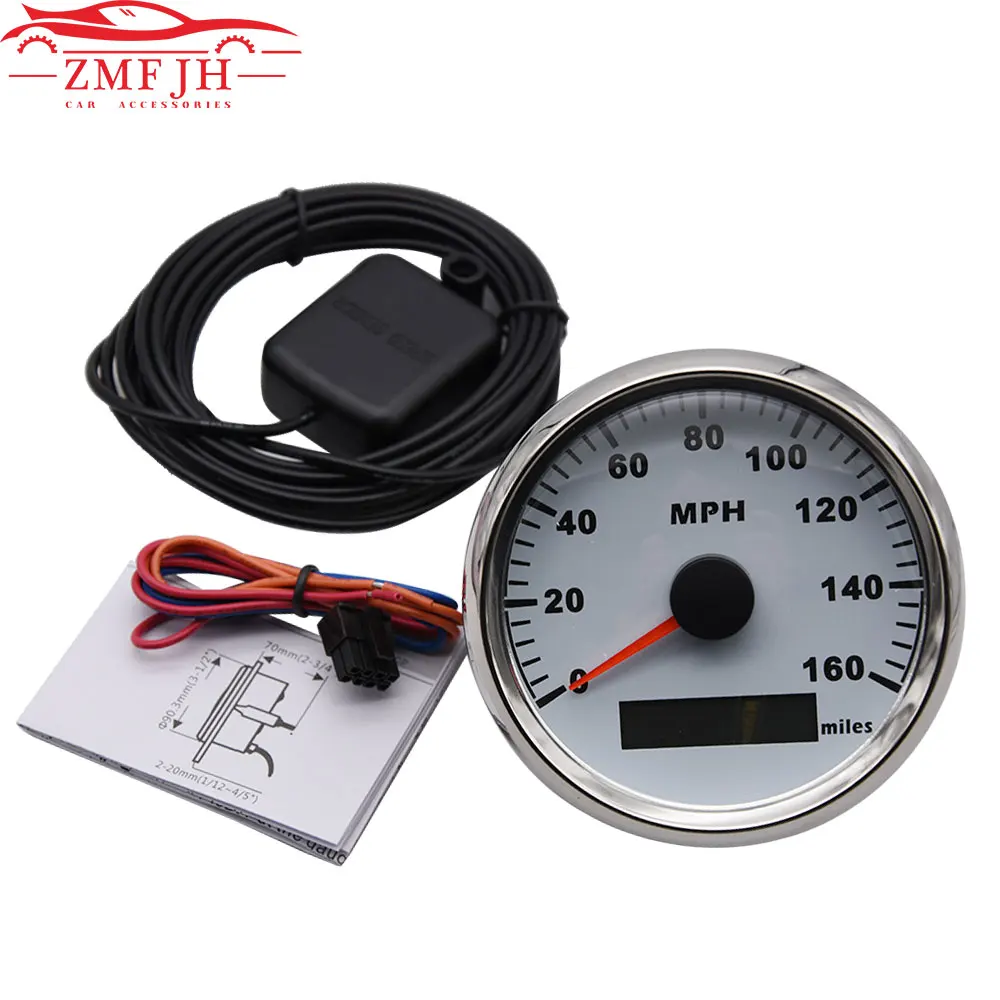 

Измеритель скорости автомобиля, мотоцикла, лодки, универсальный, 85 мм, 160 миль/ч, с подсветкой, 9-32 В, одометр