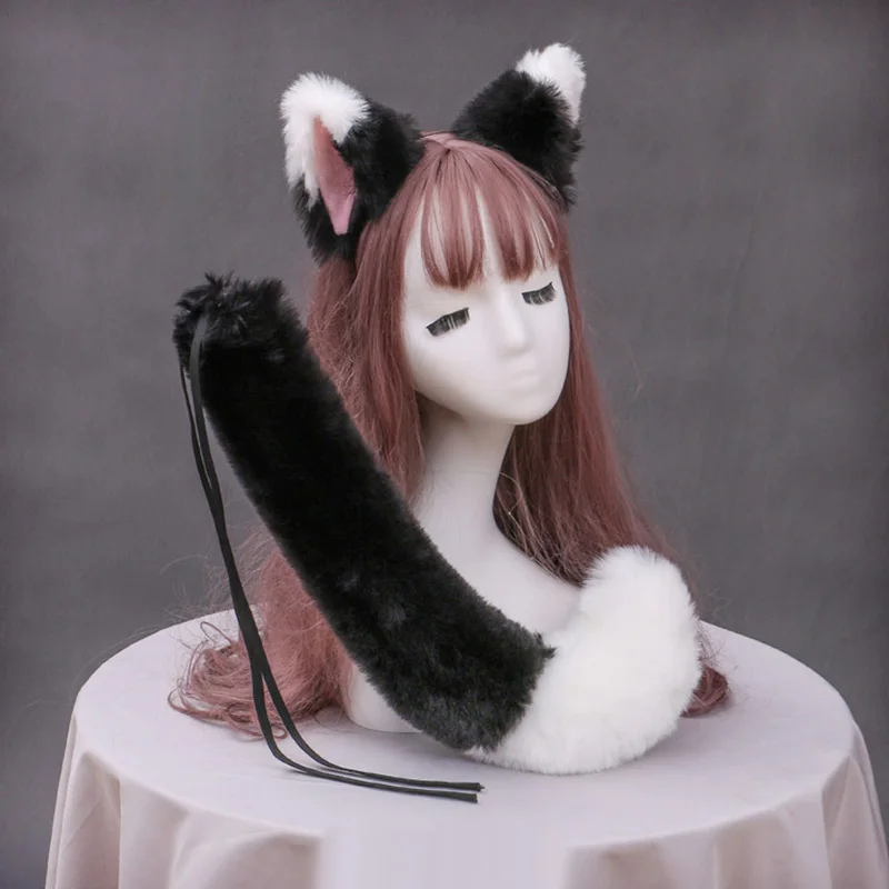 Женский Регулируемый ремень меховой хвост животного пушистый волк лиса повязка