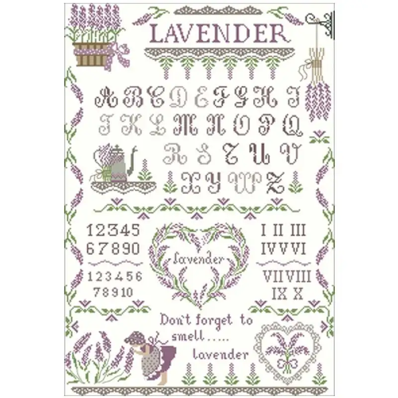 

The world of lavender patterns Counted Cross Stitch 11CT 14CT 18CT DIY Cross Stitch Kits Embroidery Needlework Sets home decor