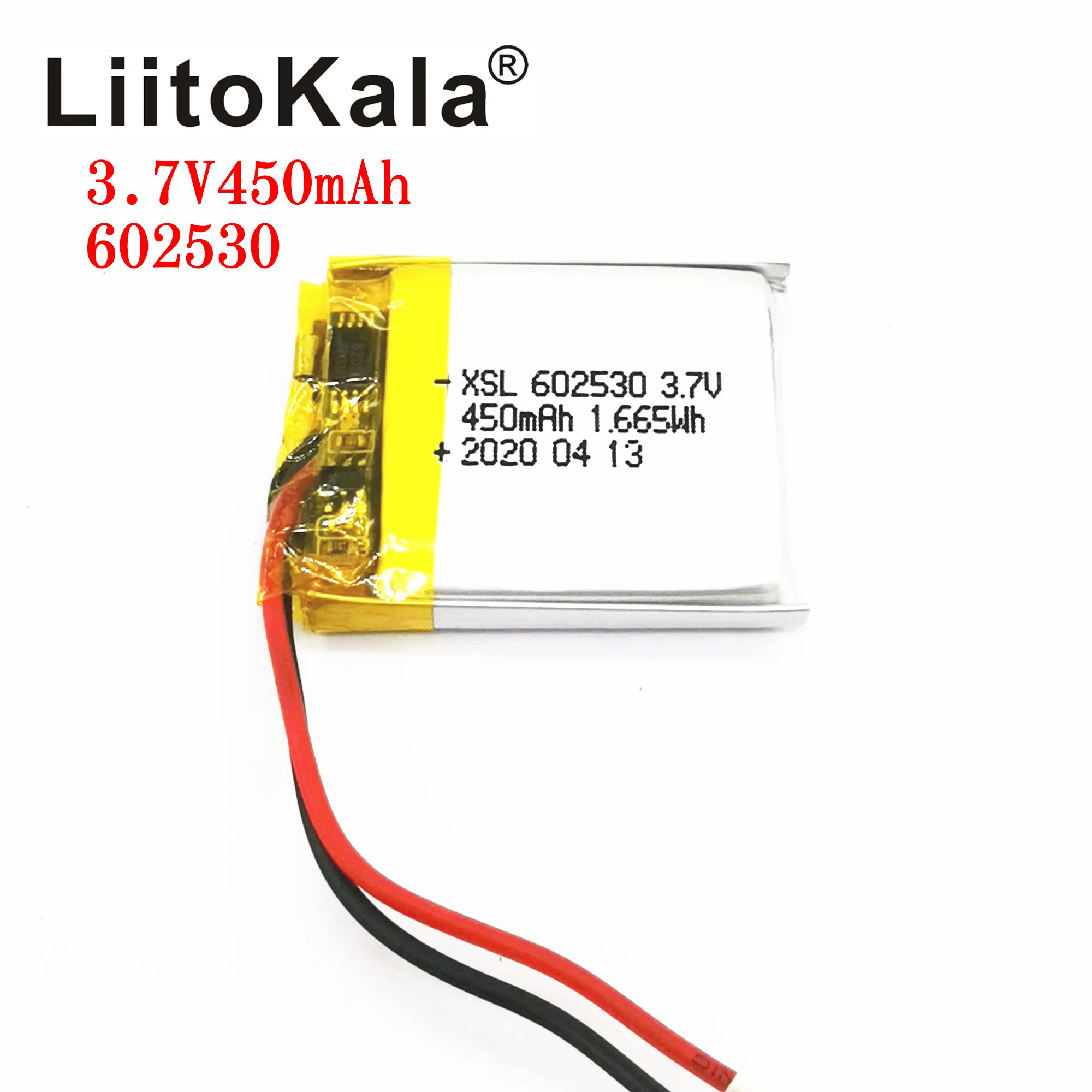 

602 530mah 450v Lithium Ion Battery 3.7v Polymer Lithium Battery for Mp4 Mp5 Gps Psp Smart Watch Driving Recorder
