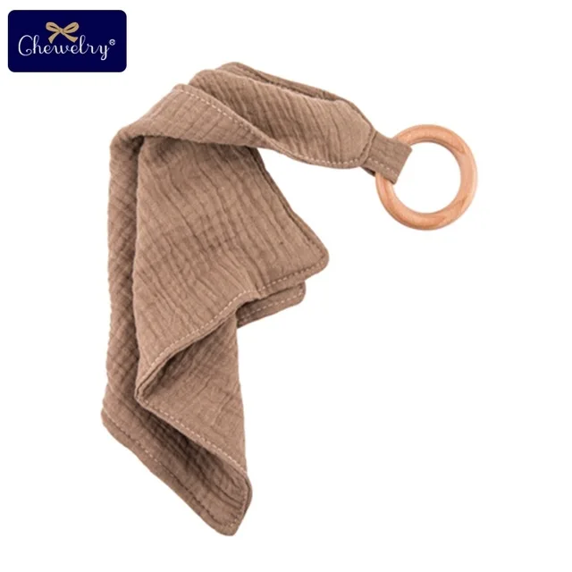Brown bibs 1 Набор, соска с цепочкой, хлопковый детский нагрудник, прорезыватель, дерево бука, кольцо, слюнявчик, полотенце, соска с цепочкой, заячьи ушки для детей, продукт - Цвет: Brown bibs