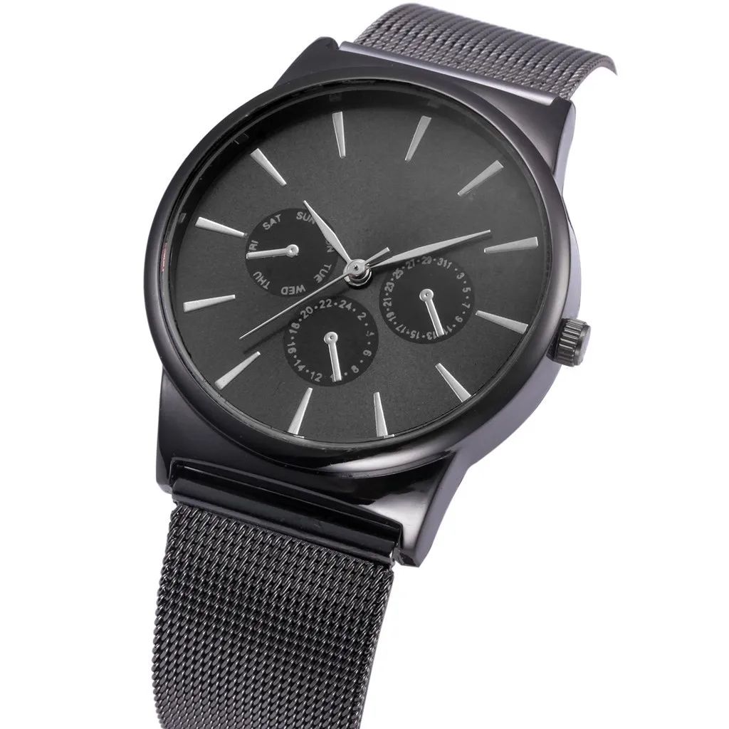 

Otoky Men Watch Fashion Luxury Simple Business Watch Simple Stainless Steel Mesh Belt Wild Quartz Mens Watches Reloj Hombre