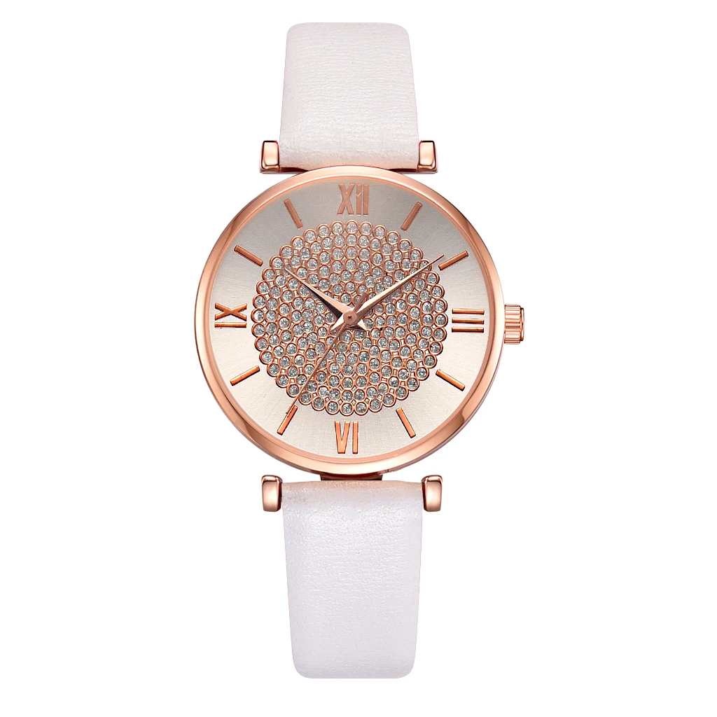 

Часы женские кварцевые с кожаным ремешком, 2019