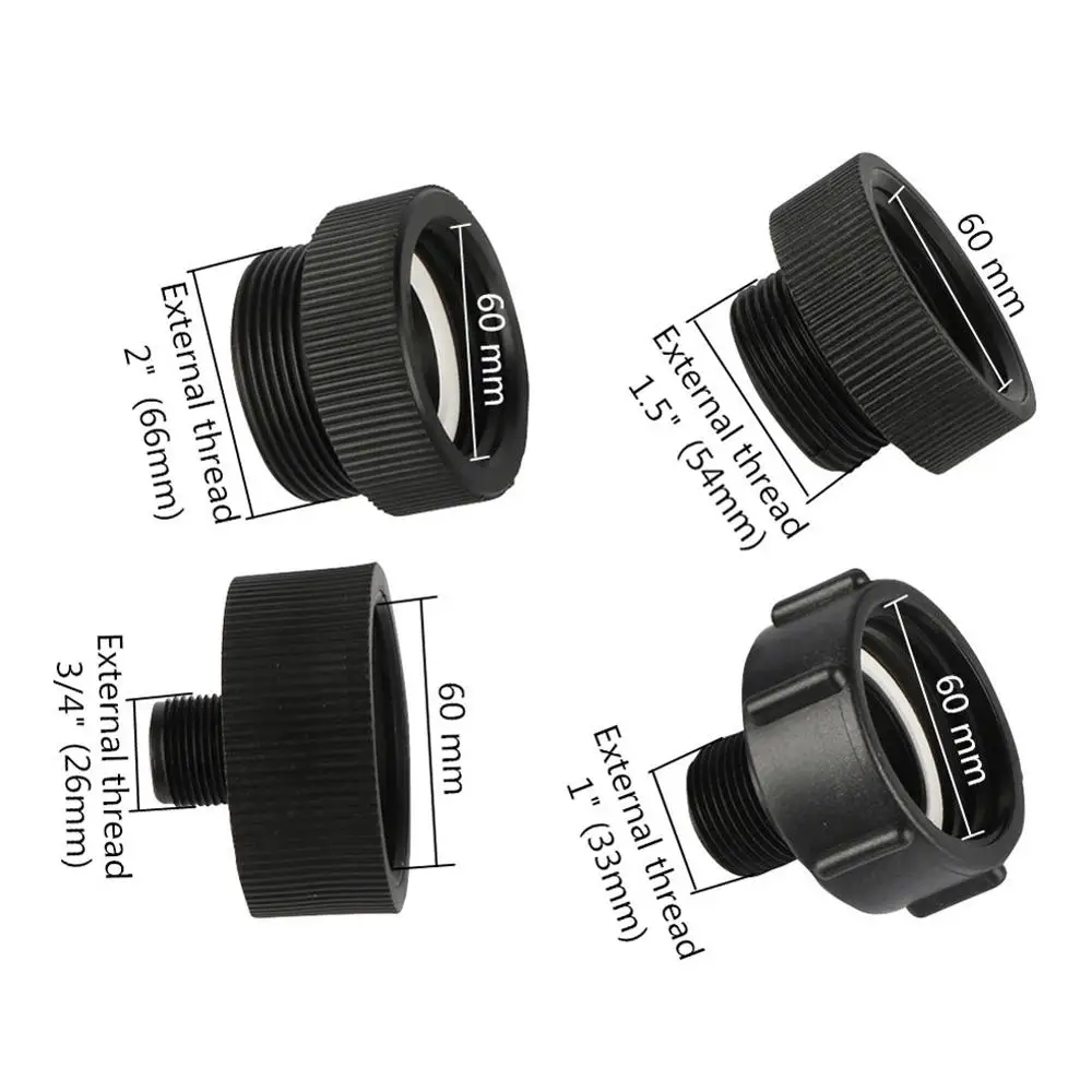 S60 грубая резьба на 1/2 &quot3/4" 1 &quot1 25" 5 &quot2" интерфейс IBC бак адаптер клапан