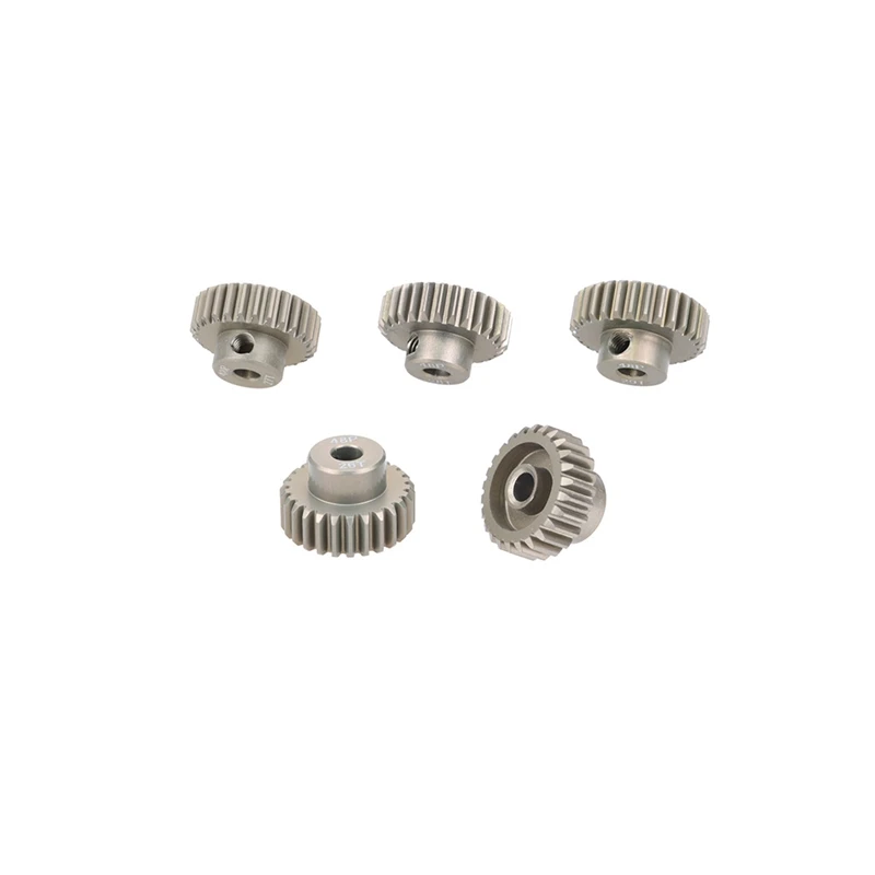 

5PCS 48DP 3.175mm Metal Pinion Motor Gear Set for 1/10 RC Car Truck