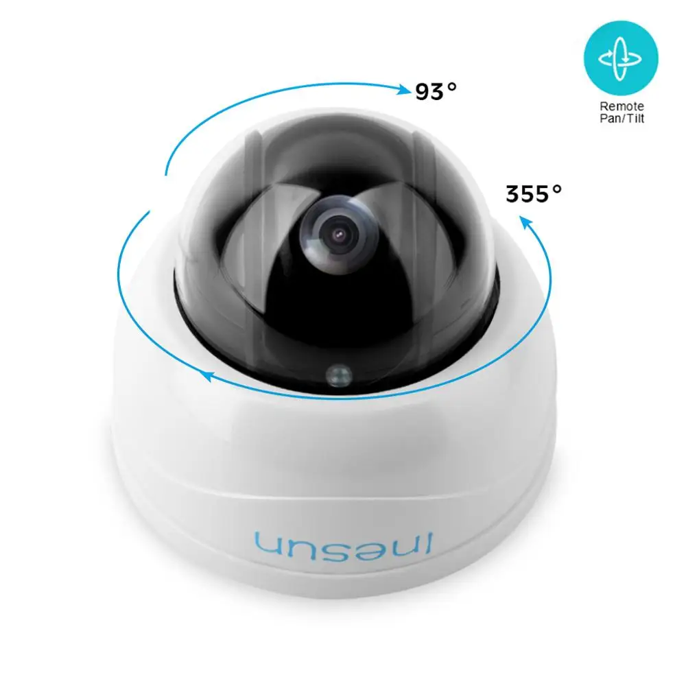 Inesun 5MP купол безопасности Камера Super HD 4 в 1 TVI/AHD/CVI/CVBS CCTV Камера 4X Оптический зум PTZ Камера 50ft ИК День/Ночь UTC