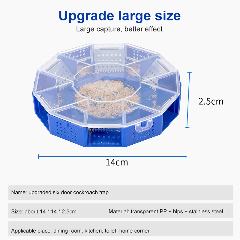 

1PC Non-Toxic Cockroach Trap Roach Killer Catcher Physical Capture Reusable Safety for Kids and Pets Eco-Friendly Control Bait