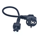 Шнуры питания CEE77 на IEC C5, 10 А, 250 В, кабель H05VV-F 0,75 мм, короткий шнур питания Силовой провод Schuko to C5 для ноутбука, 1 фут30 см