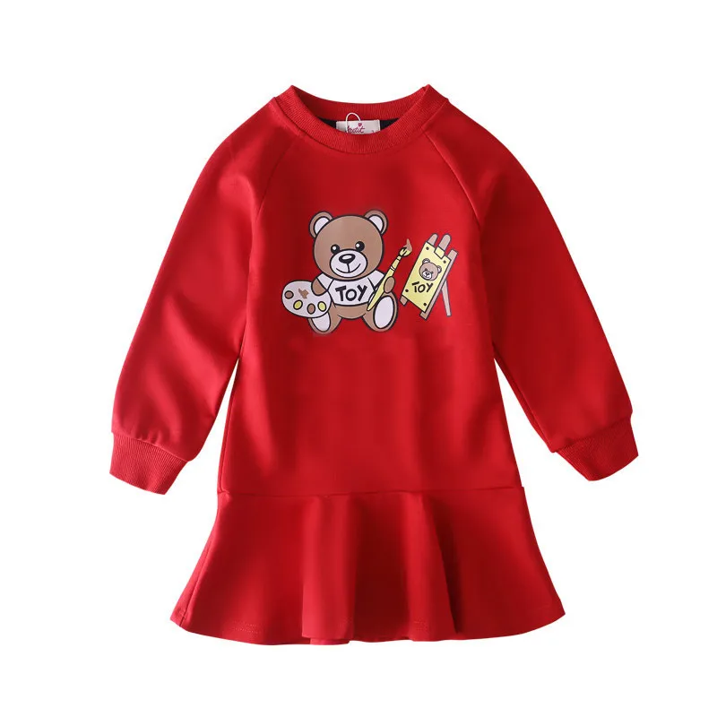 Платье для маленьких девочек Хлопковое платье принцессы в клетку с длинными