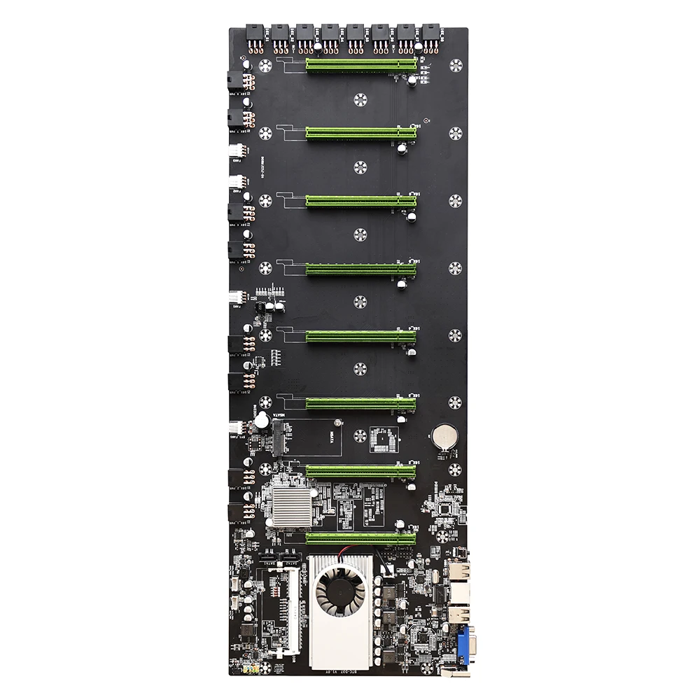 BTC-D37 материнская плата с встроенной Intel Celeron 847 CPU 8 PCI-E 16X Слоты гигабитная сеть VGA + HD