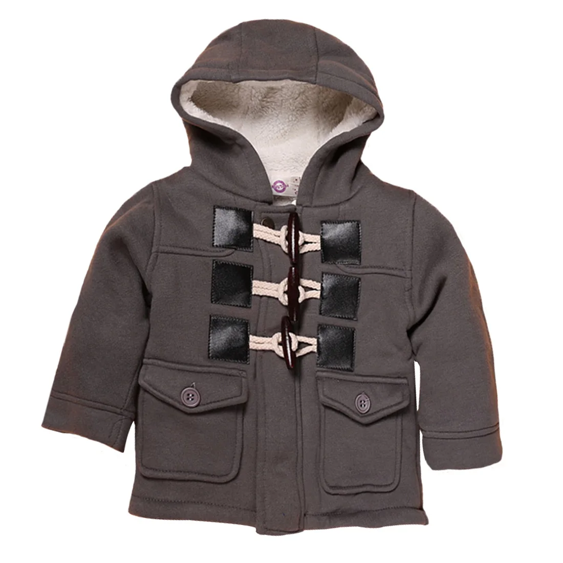

Baby Jacket Winter Clothes Outerwear Coat Cotton Thick Children Horn buckle Clothing With Hooded