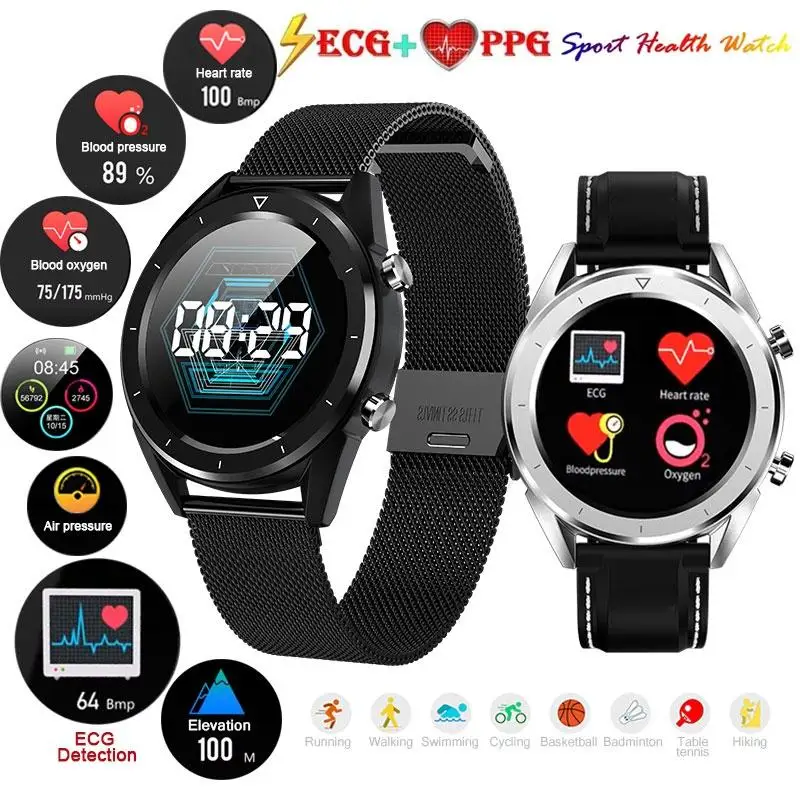 Мужские Смарт-часы DT28 водонепроницаемые часы фитнес-трекер оплата ЭКГ