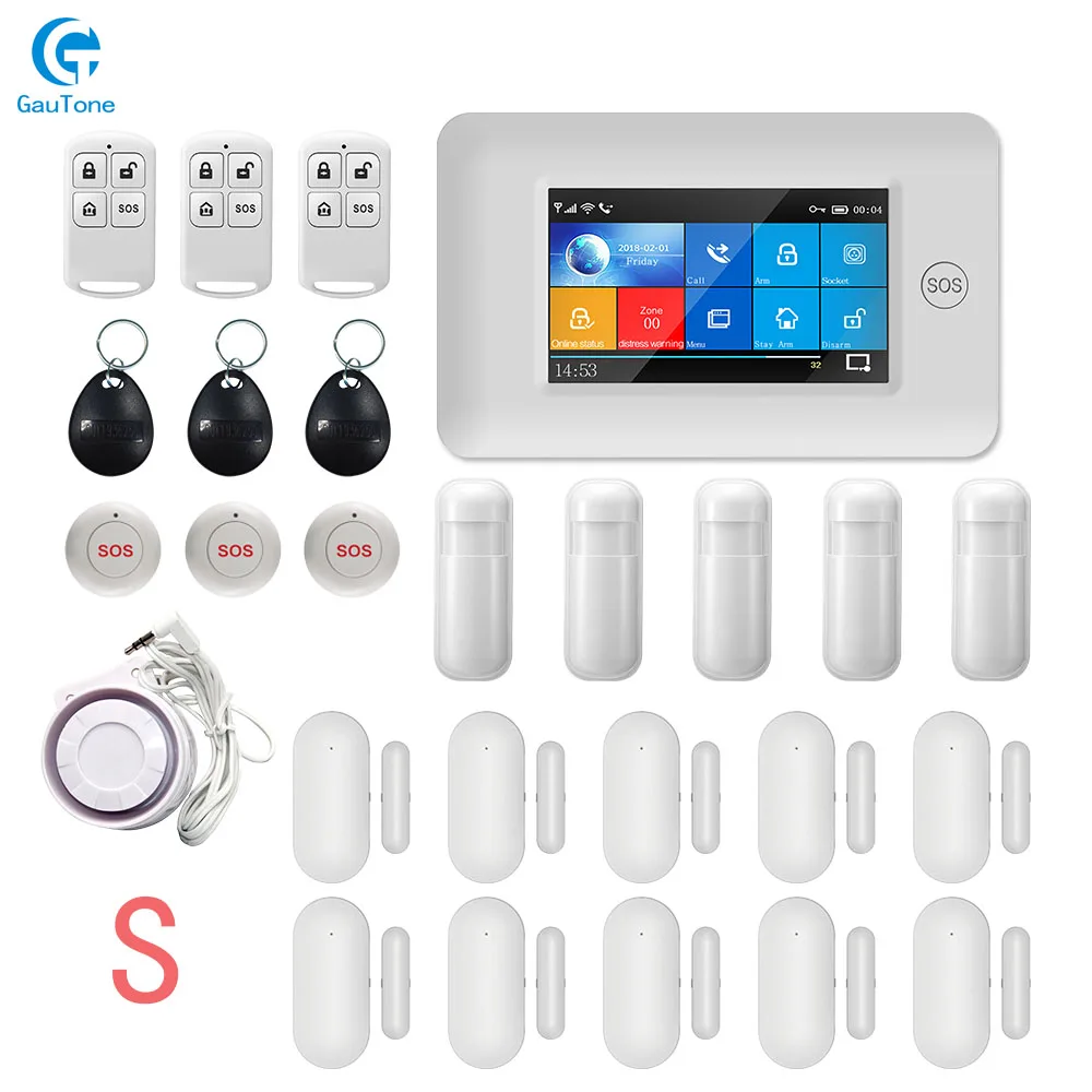 GT-014-GSM-PG106-S DHL приложение пульт дистанционного управления PG106 wifi+ GSM gprs беспроводной дом/Компания охранная сигнализация для Android и iOS - Цвет: GT-014-GSM-PG106-S