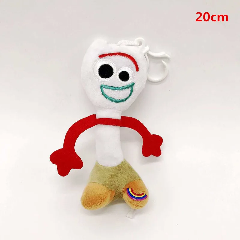 Серебристый Фильм Pixar «История игрушек», «4 Forky Вуди Базз Лайтер Джесси плюшевый кролик Куклы Мягкие плюшевые игрушки украшения 20/35/45 подарки для детей - Цвет: Серебристый