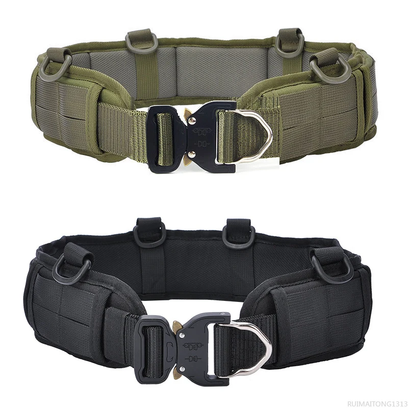

Military Tactical Belt Men Molle Battle Belt Airsoft Army Combat Outdoor CS Hunting Paintball Padded Waist Belt Set Adjustable