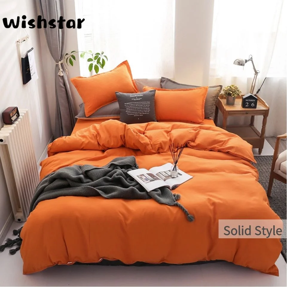 Комплект постельного белья из 4 предметов оранжевое постельное белье с одним