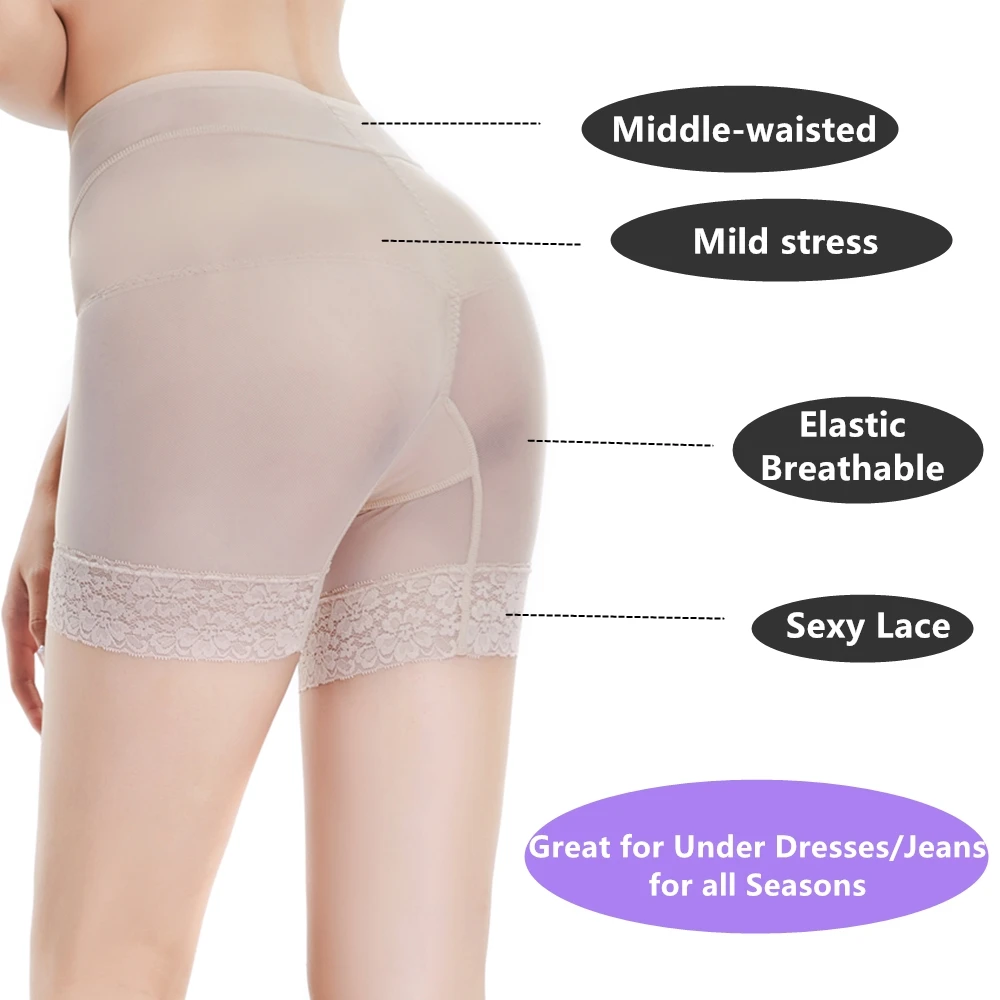 

Panties for Women Underwear Light Pressure Breathable Mid Waist Stretch Seamfree Underpants Splicing Mesh Lace Lingerie Shaper