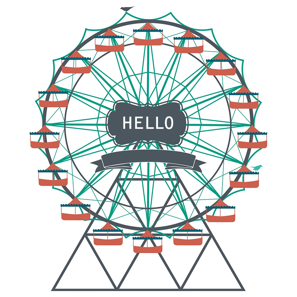 Прозрачные штампы/уплотнения AZSG с изображением колеса обозрения для