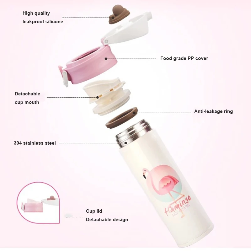 Дамская вакуумная фляжка из нержавеющей стали новая Изолированная кружка с