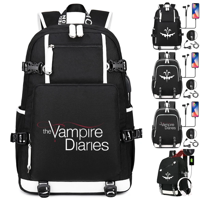 

The Vampire Diaries Backpack Students School Bags Cool New Pattern Knapsack for Men/Women Teens Bookbag Travel Rucksack