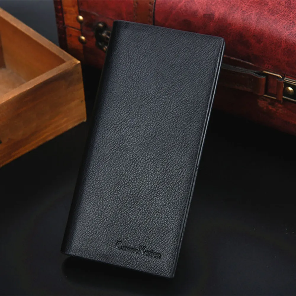 Мужской кошелек кожаный компактный для денег вместительный держатель карт