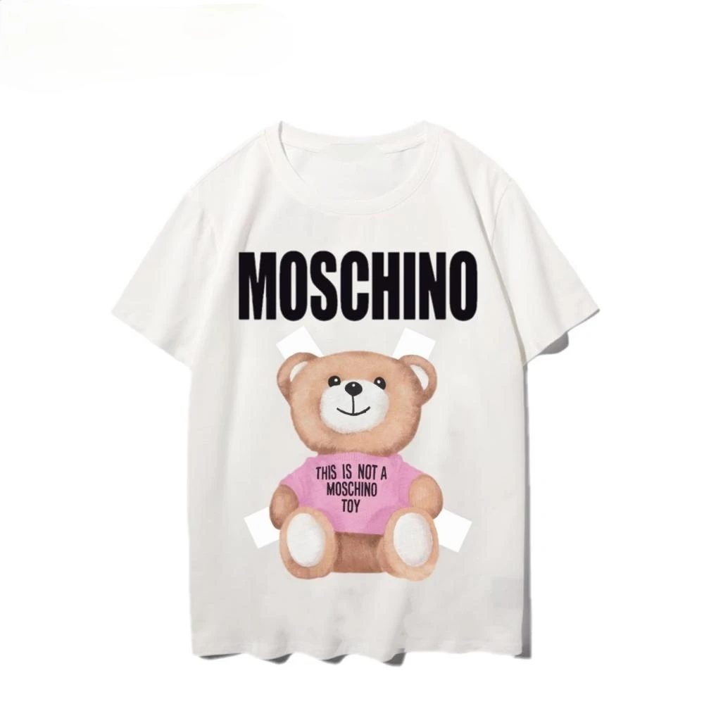 

Moschino T-shirt Summer Cute Bear T-shirts Female 2020 New Style Loose Couple Short Sleeve Cloth