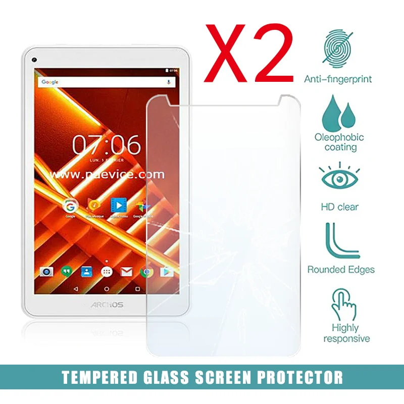 2 шт. Tablet закаленное Стекло Экран Защитная крышка для Archos 70d Титан анти-царапина от