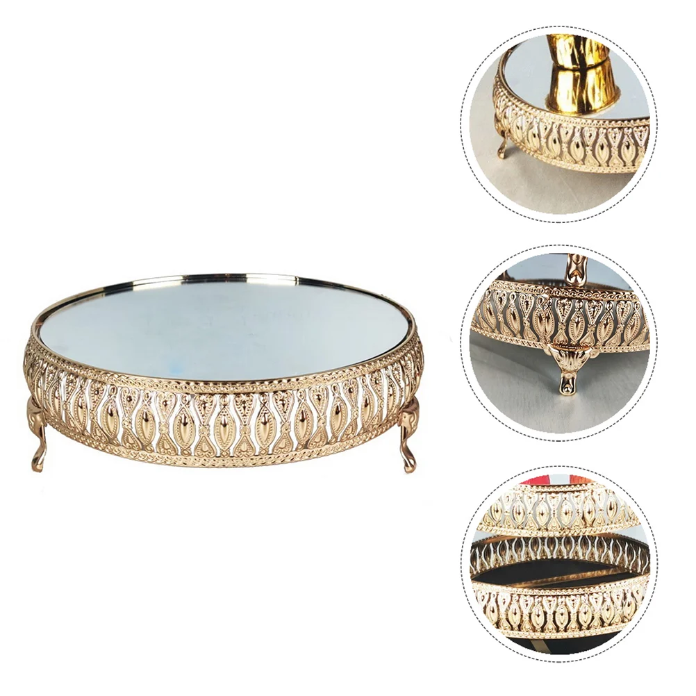 

1 шт. элегантный зеркальный кронштейн для торта (золотистый)