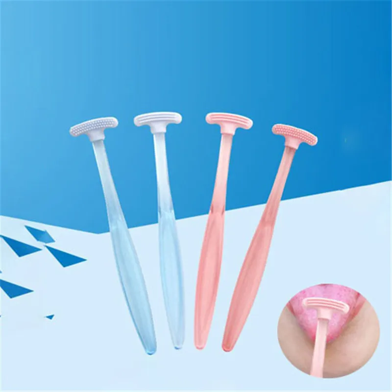 Мягкая силиконовая щетка для чистки языка скребок поверхности двухсторонний