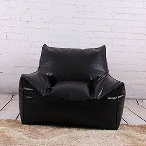 PU-Black Кресло мешок диван для отдыха стулья сиденье мебель для гостиной без заполнения ленивая подушечка на сиденье Beanbags Levmoon Beanbag стул оболочки - Цвет: PU-Black