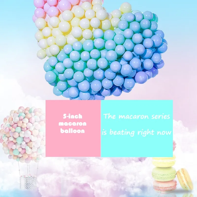 200 шт./компл. 5 дюймовый разноцветный красный воздушный шар розовый день рождения