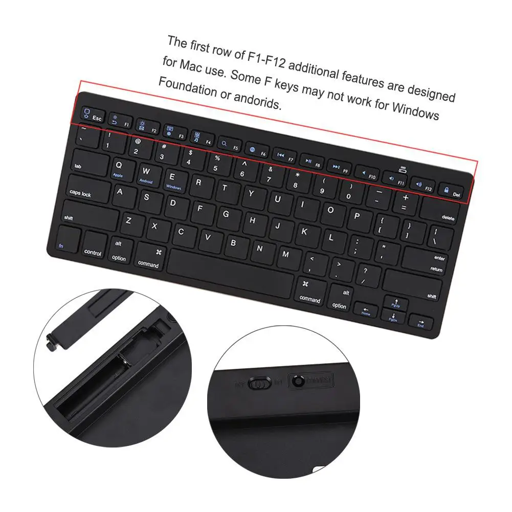 Игровая клавиатура EastVita универсальная беспроводная Bluetooth для компьютера
