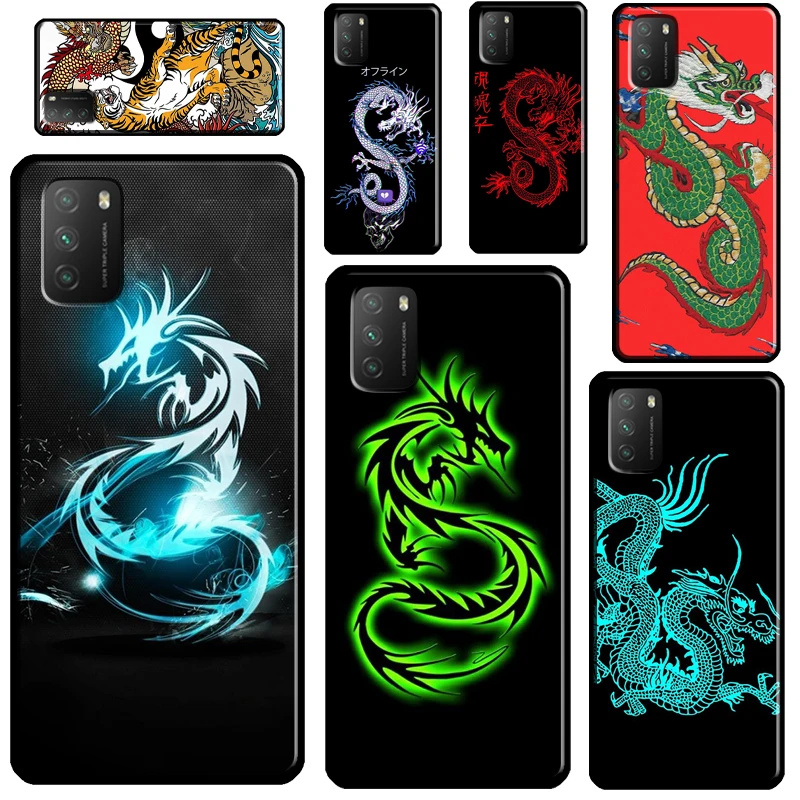 

Ancient Japanese Dragon For Xiaomi Mi 12 X 10T 11T Pro Mi 11 Lite Phone Case For POCO F3 F1 F2 M3 M4 X4 X3 Pro GT
