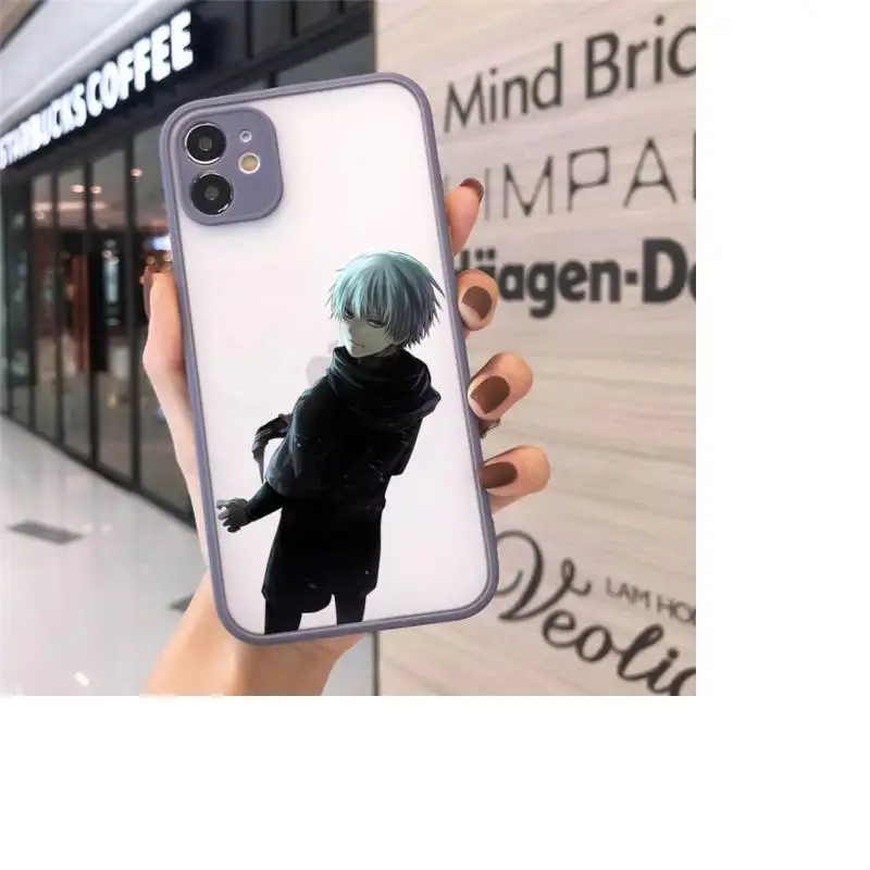 

Tokyo Ghoul Trendy Anime Kaneki Ken Phone Case matte transparent For gray iPhone 7 8 x xs xr 11 12 pro plus max mini Funda Clear