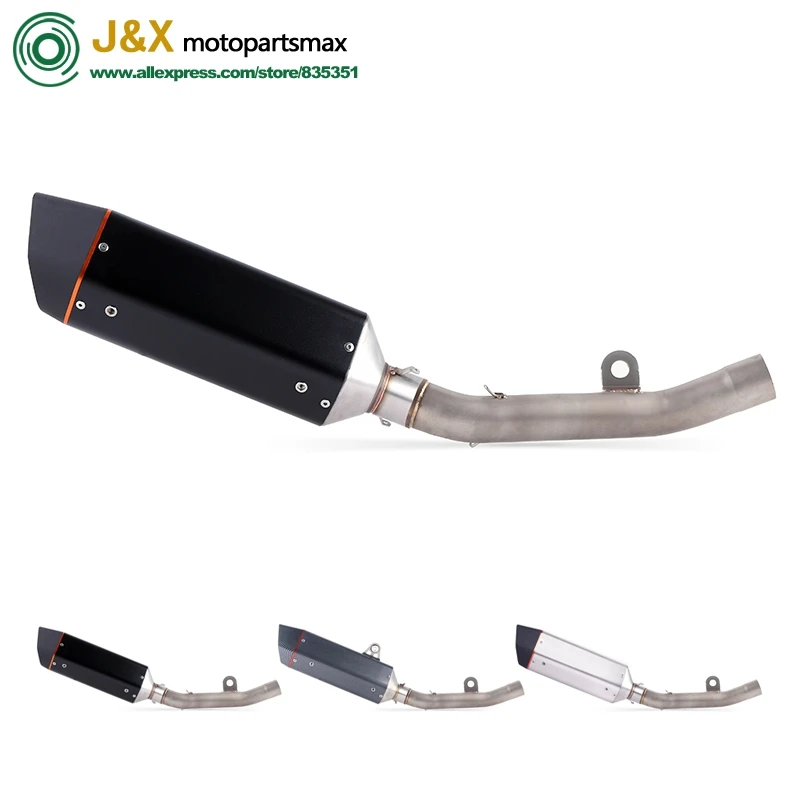 

Motorcycle Full Exhaust Mffler Escape System Contact Middle Link pipe DB Killer Slip On for Kawasaki Z800 Z 800 2013-2017