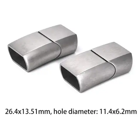 2 шт. Магнитные застежки из нержавеющей стали SEVENWELL для кожаных браслетов