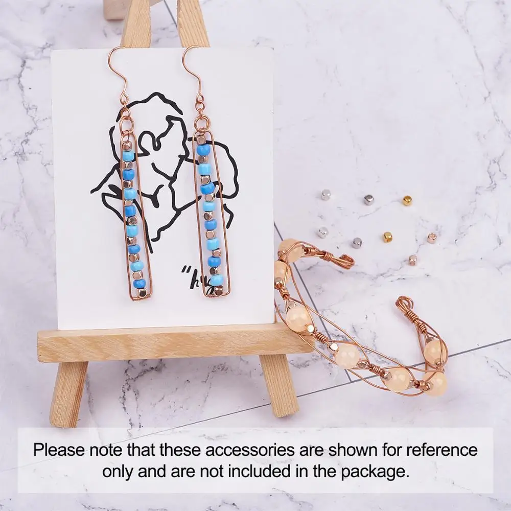 

400pcs/Box Mixed Color 3mm Brass Cube Spacer Beads Bracelet Necklace DIY Jewelry making Accessories,With 2mm hole