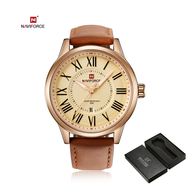 Часы наручные NAVIFORCE Мужские кварцевые в стиле милитари спортивные брендовые
