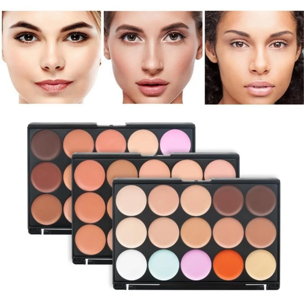 15 цветов натуральный Профессиональный консилер палитра долговечная основа