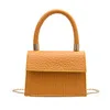 

Mini Small Square Bag Fashion New Quality PU Leather Women's Handbag Crocodile Shoulder Messenger Bags