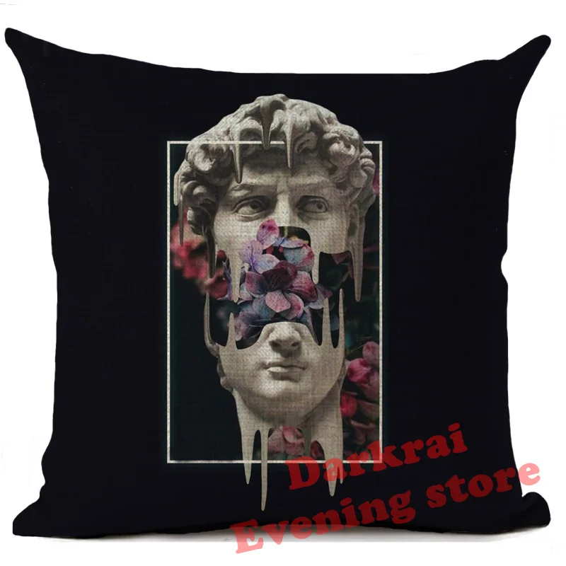 Cushion Cover Art Sculpture David Linen Pillow Home Decoration Throw Pillows Car Sofa Decorative Pillowcase | Дом и сад